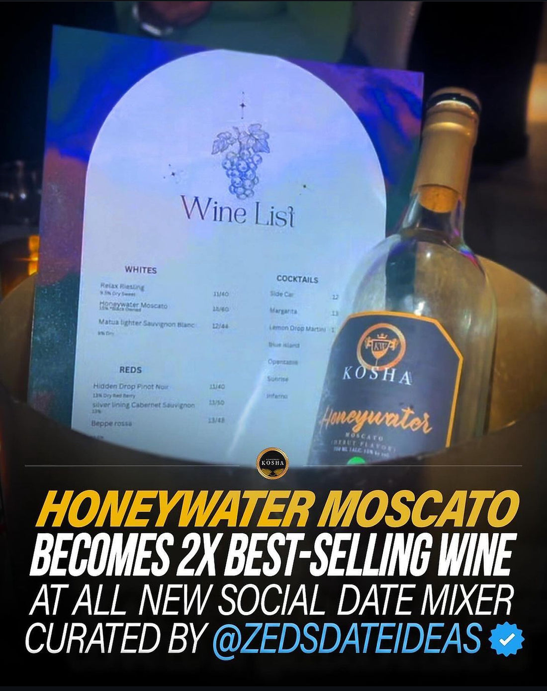 Zedsdateideas: Honeywater Moscato